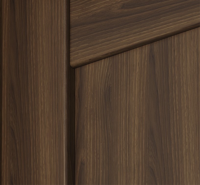AVON 207 VETRO PECAN NUTWOOD SLAB DOORS BELLDINNI MODERN INTERIOR DOOR - 2