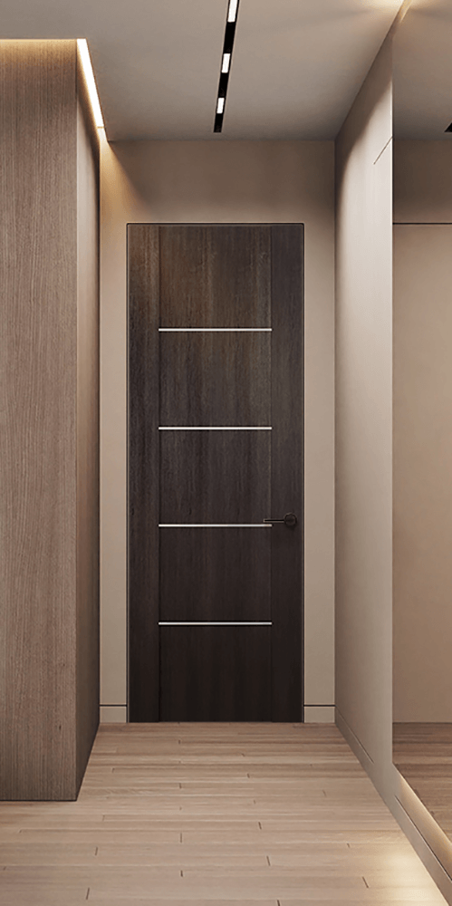 AVON 01 4H VERALINGA OAK DOUBLE INVISIBLE METAL FRAME BELLDINNI MODERN INTERIOR DOOR - 2