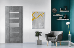 AVON 07-05 VETRO DARK URBAN INVISIBLE METAL FRAME BELLDINNI MODERN INTERIOR DOOR - 2