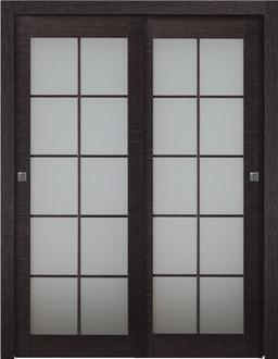 AVANTI 10 LITE VETRO BLACK APRICOT BYPASS BELLDINNI MODERN INTERIOR DOOR - 1