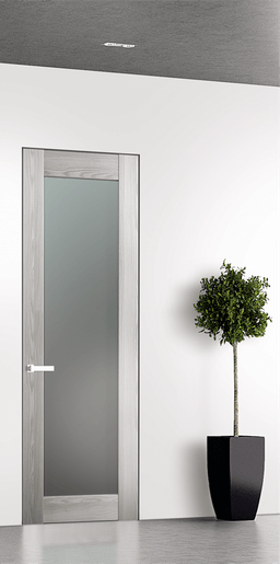 AVON 207 VETRO RIBEIRA ASH INVISIBLE METAL FRAME BELLDINNI MODERN INTERIOR DOOR - 1