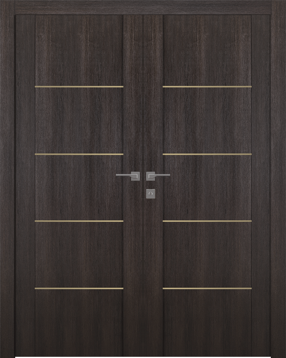 AVON 01 4H GOLD VERALINGA OAK DOUBLE BELLDINNI MODERN INTERIOR DOOR - 1