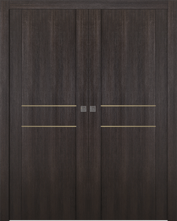 AVON 01 2HN GOLD VERALINGA OAK DOUBLE POCKET DOORS BELLDINNI MODERN INTERIOR DOOR - 1