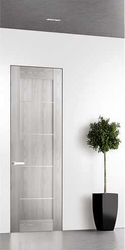 AVON 07 4H RIBEIRA ASH DOUBLE INVISIBLE METAL FRAME BELLDINNI MODERN INTERIOR DOOR - 1