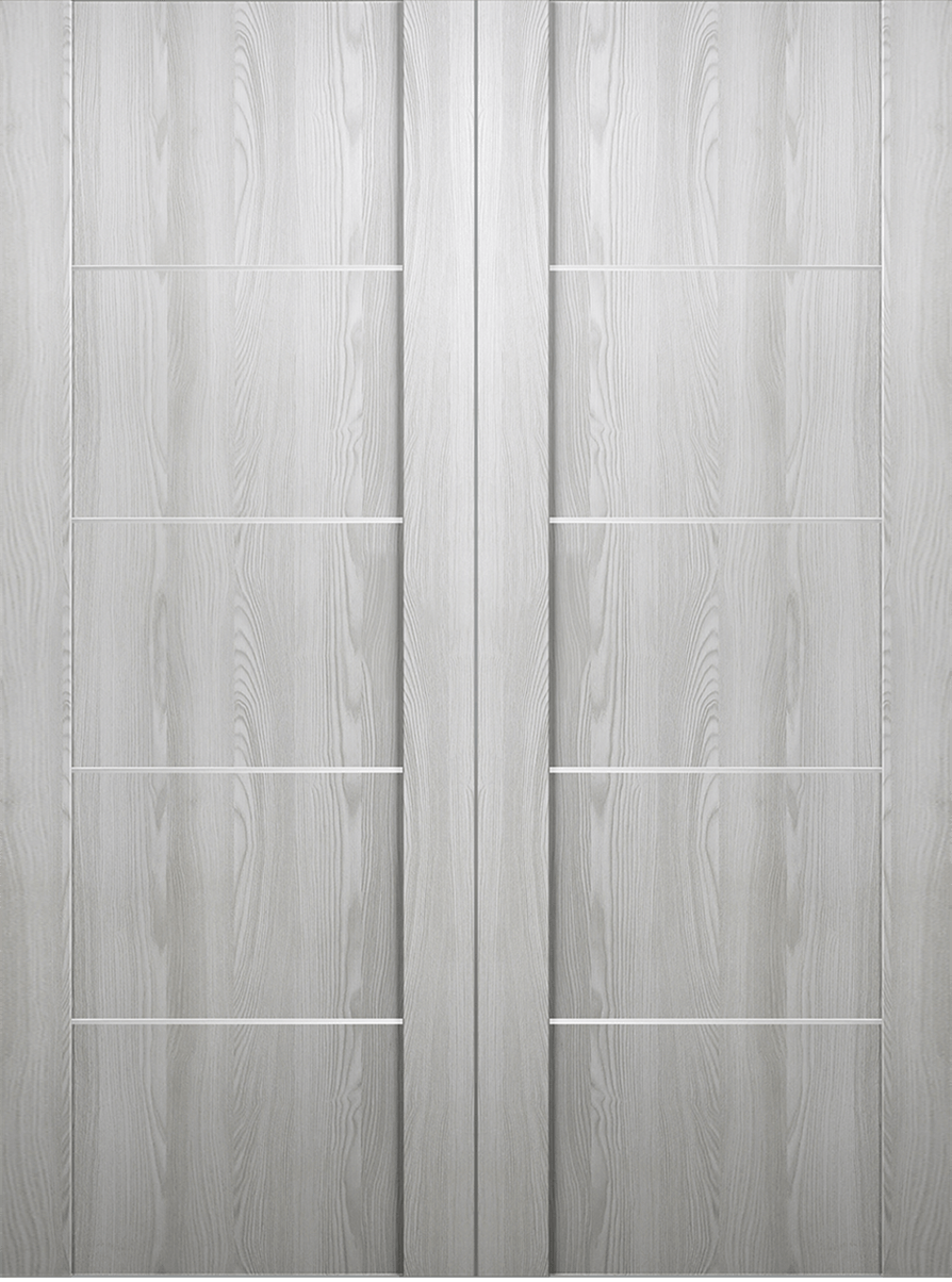 AVON 01 4H RIBEIRA ASH DOUBLE BARN BELLDINNI MODERN INTERIOR DOOR - 2