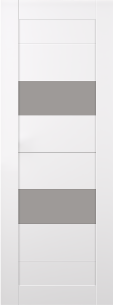 BERTA VETRO SNOW WHITE SLAB BELLDINNI MODERN INTERIOR DOOR - 1