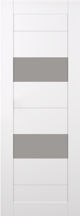 BERTA VETRO SNOW WHITE SLAB BELLDINNI MODERN INTERIOR DOOR - 1