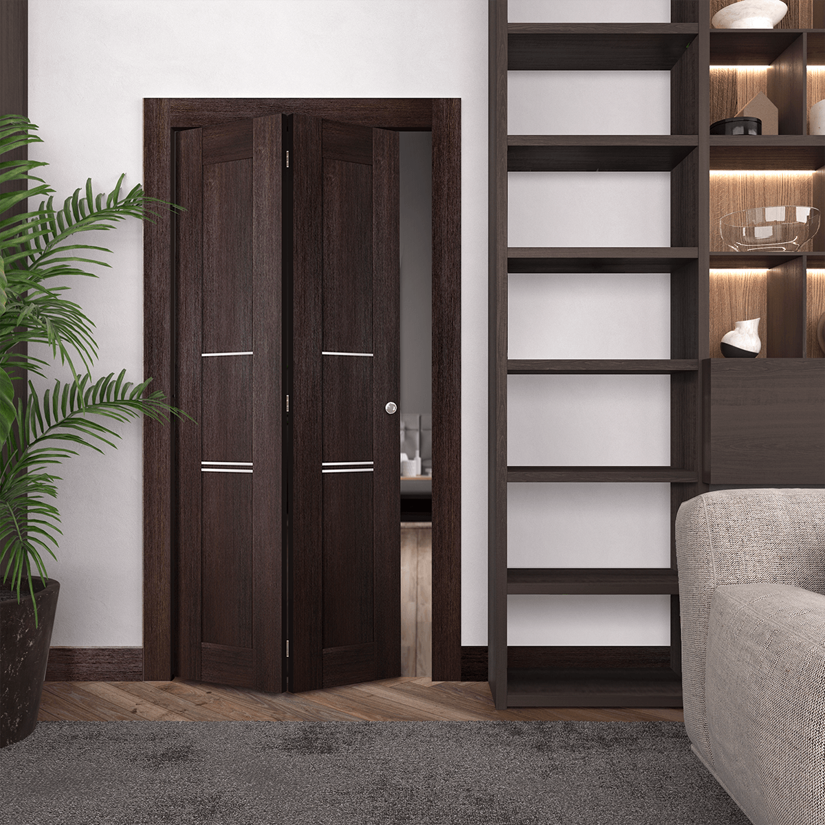 AVON 07 3H VERALINGA OAK BI-FOLD BELLDINNI MODERN INTERIOR DOOR - 2