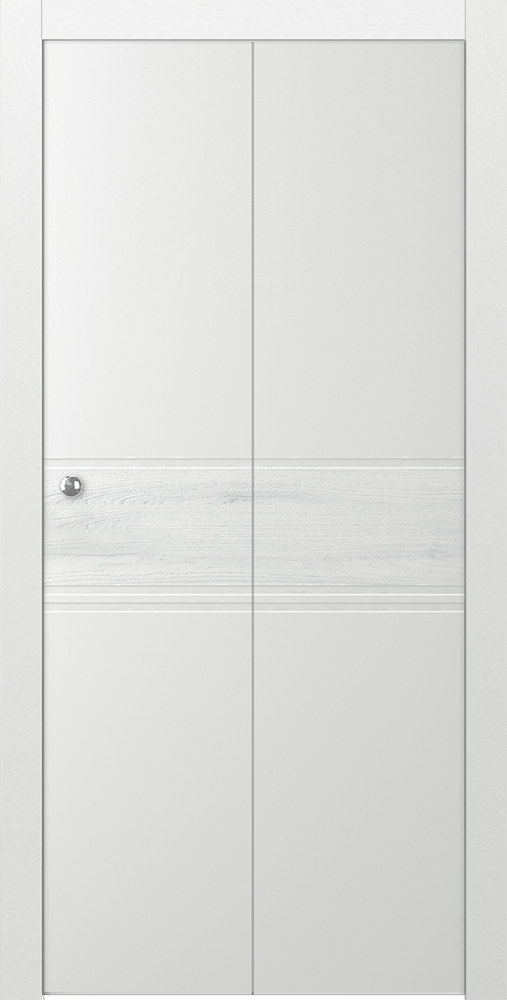 TWINWOOD 2 POLAR WHITE BI-FOLD BELLDINNI MODERN INTERIOR DOOR - 1