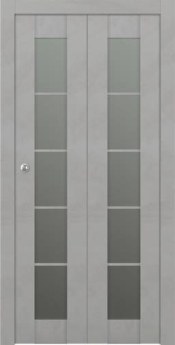 AVON 5 LITE VETRO LIGHT URBAN BI-FOLD BELLDINNI MODERN INTERIOR DOOR - 1
