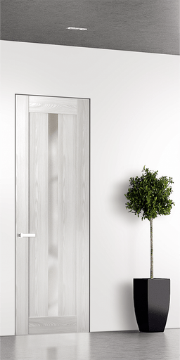 AVON 101 VETRO RIBEIRA ASH INVISIBLE METAL FRAME BELLDINNI MODERN INTERIOR DOOR - 1