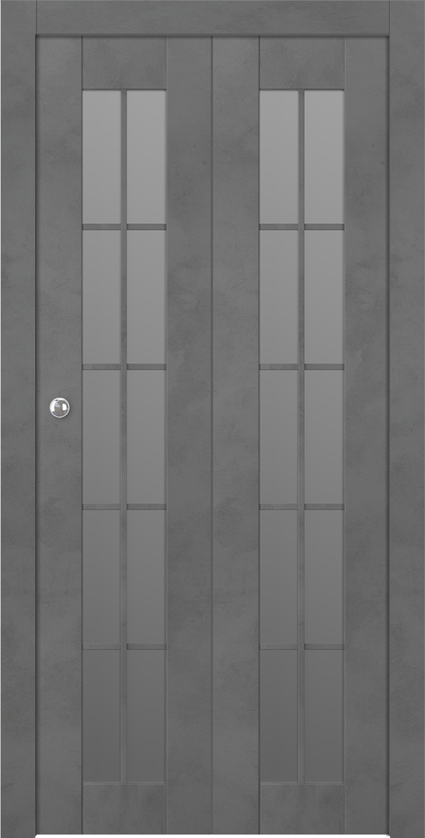 AVON 10 LITE VETRO DARK URBAN DOUBLE BI-FOLD BELLDINNI MODERN INTERIOR DOOR - 1