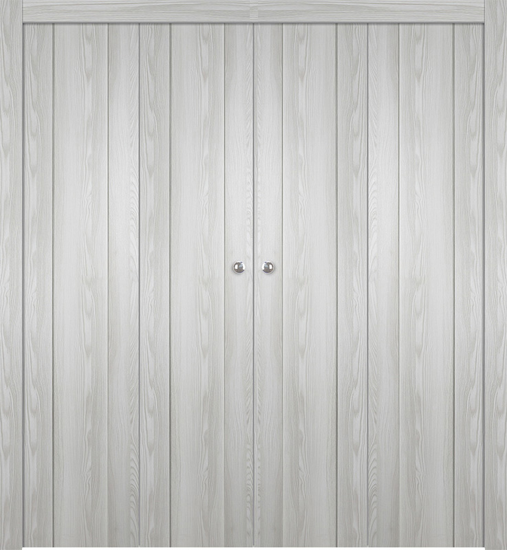 AVON 01 RIBEIRA ASH DOUBLE BI-FOLD BELLDINNI MODERN INTERIOR DOOR - 1