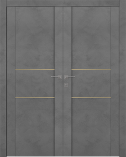 AVON 01 2H GOLD DARK URBAN DOUBLE BELLDINNI MODERN INTERIOR DOOR - 1