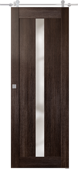 AVON 101 VETRO VERALINGA OAK BARN DOORS BELLDINNI MODERN INTERIOR DOOR - 1