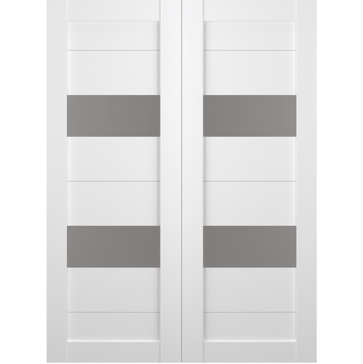 BERTA VETRO BIANCO NOBLE BYPASS BELLDINNI MODERN INTERIOR DOOR - 2