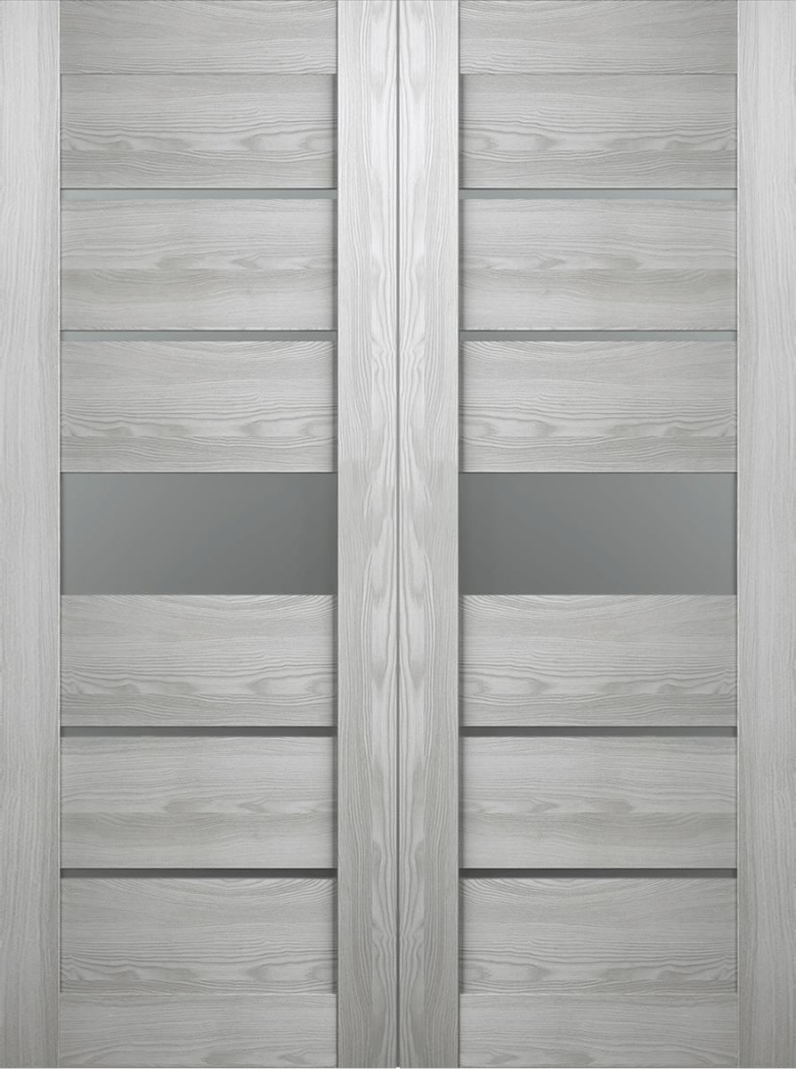 AVON 07-06 VETRO RIBEIRA ASH DOUBLE BARN BELLDINNI MODERN INTERIOR DOOR - 2