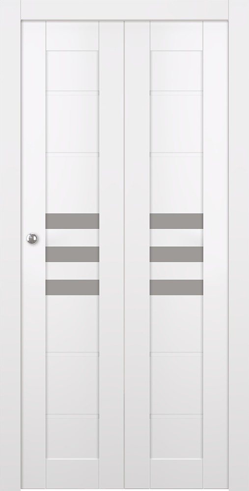 DOME VETRO SNOW WHITE BI-FOLD BELLDINNI MODERN INTERIOR DOOR - 2