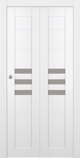 DOME VETRO SNOW WHITE BI-FOLD BELLDINNI MODERN INTERIOR DOOR - 2