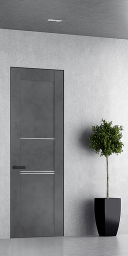 AVON 07 3H DARK URBAN DOUBLE INVISIBLE METAL FRAME BELLDINNI MODERN INTERIOR DOOR - 1