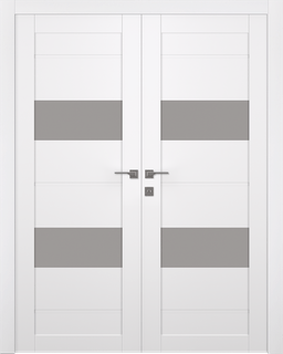 VITA VETRO SNOW WHITE DOUBLE BELLDINNI MODERN INTERIOR DOOR - 1
