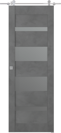 AVON 07-01 VETRO DARK URBAN BARN BELLDINNI MODERN INTERIOR DOOR - 1