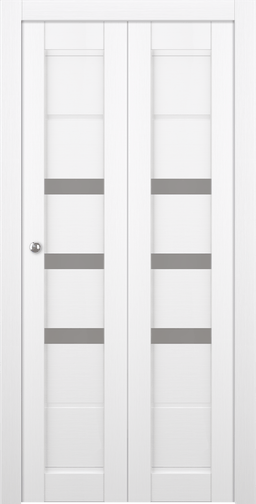 RITA VETRO BIANCO NOBLE BI-FOLD BELLDINNI MODERN INTERIOR DOOR - 1