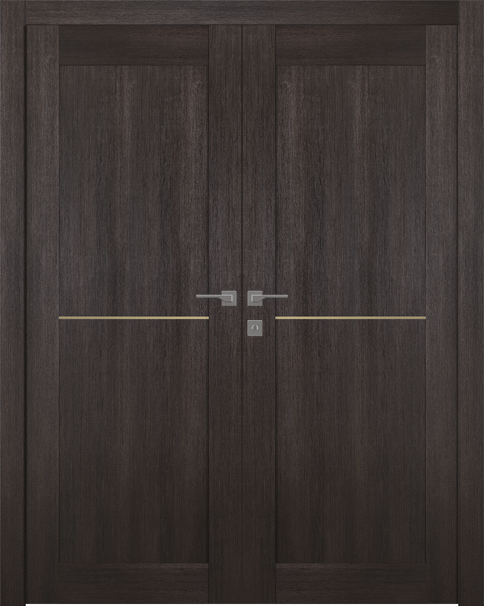 AVON 07 1H GOLD VERALINGA OAK DOUBLE BELLDINNI MODERN INTERIOR DOOR - 1