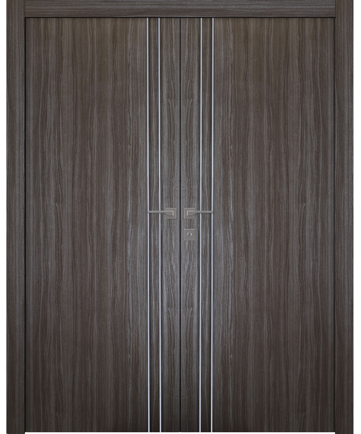 UNICA 2V GRAY OAK DOUBLE BELLDINNI MODERN INTERIOR DOOR - 1