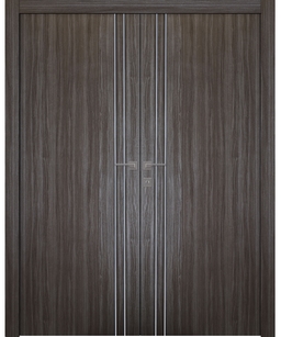 UNICA 2V GRAY OAK DOUBLE BELLDINNI MODERN INTERIOR DOOR - 1