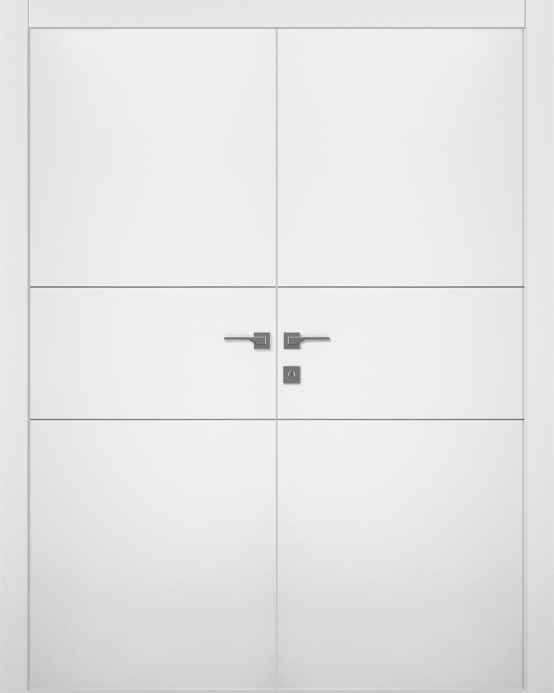 SMART PRO 2H POLAR WHITE DOUBLE BELLDINNI MODERN INTERIOR DOOR - 1