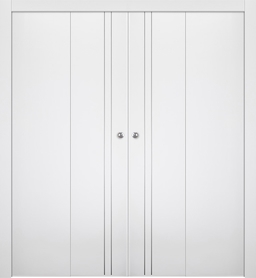 OPTIMA 2V SNOW WHITE DOUBLE BI-FOLD BELLDINNI MODERN INTERIOR DOOR - 1
