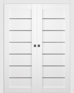 ALBA BIANCO NOBLE DOUBLE POCKET BELLDINNI MODERN INTERIOR DOOR - 1