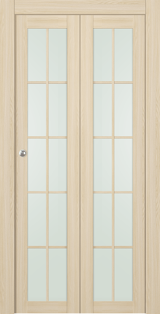 AVON 10 LITE VETRO LOIRE ASH DOUBLE BI-FOLD BELLDINNI MODERN INTERIOR DOOR - 1