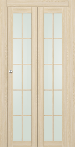 AVON 10 LITE VETRO LOIRE ASH DOUBLE BI-FOLD BELLDINNI MODERN INTERIOR DOOR - 1