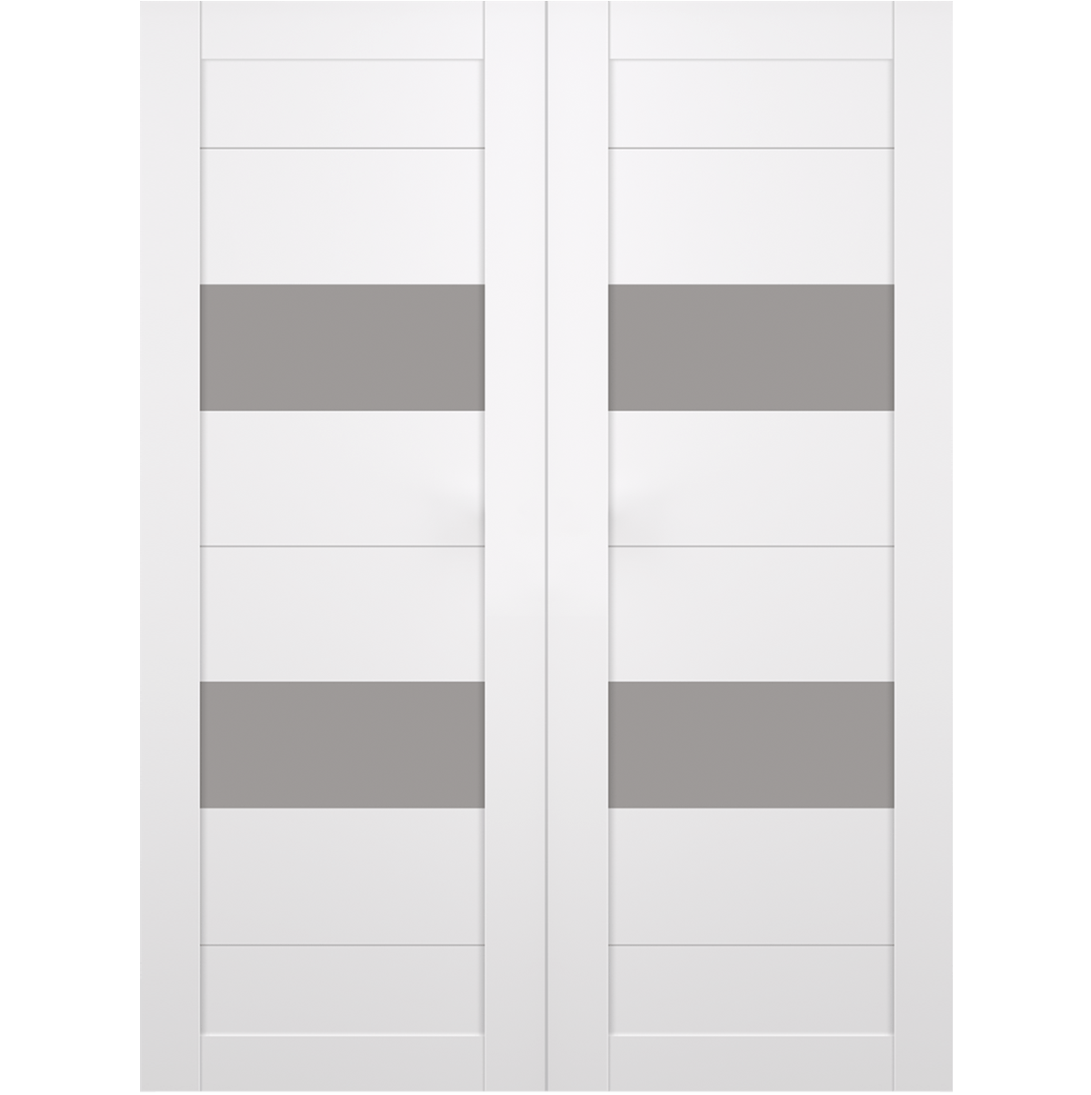 BERTA VETRO SNOW WHITE BYPASS BELLDINNI MODERN INTERIOR DOOR - 2