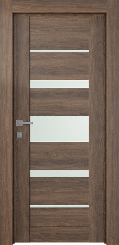AVON 07-03 VETRO PECAN NUTWOOD SWING DOORS BELLDINNI MODERN INTERIOR DOOR - 1