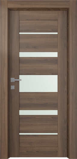 AVON 07-03 VETRO PECAN NUTWOOD SWING DOORS BELLDINNI MODERN INTERIOR DOOR - 1