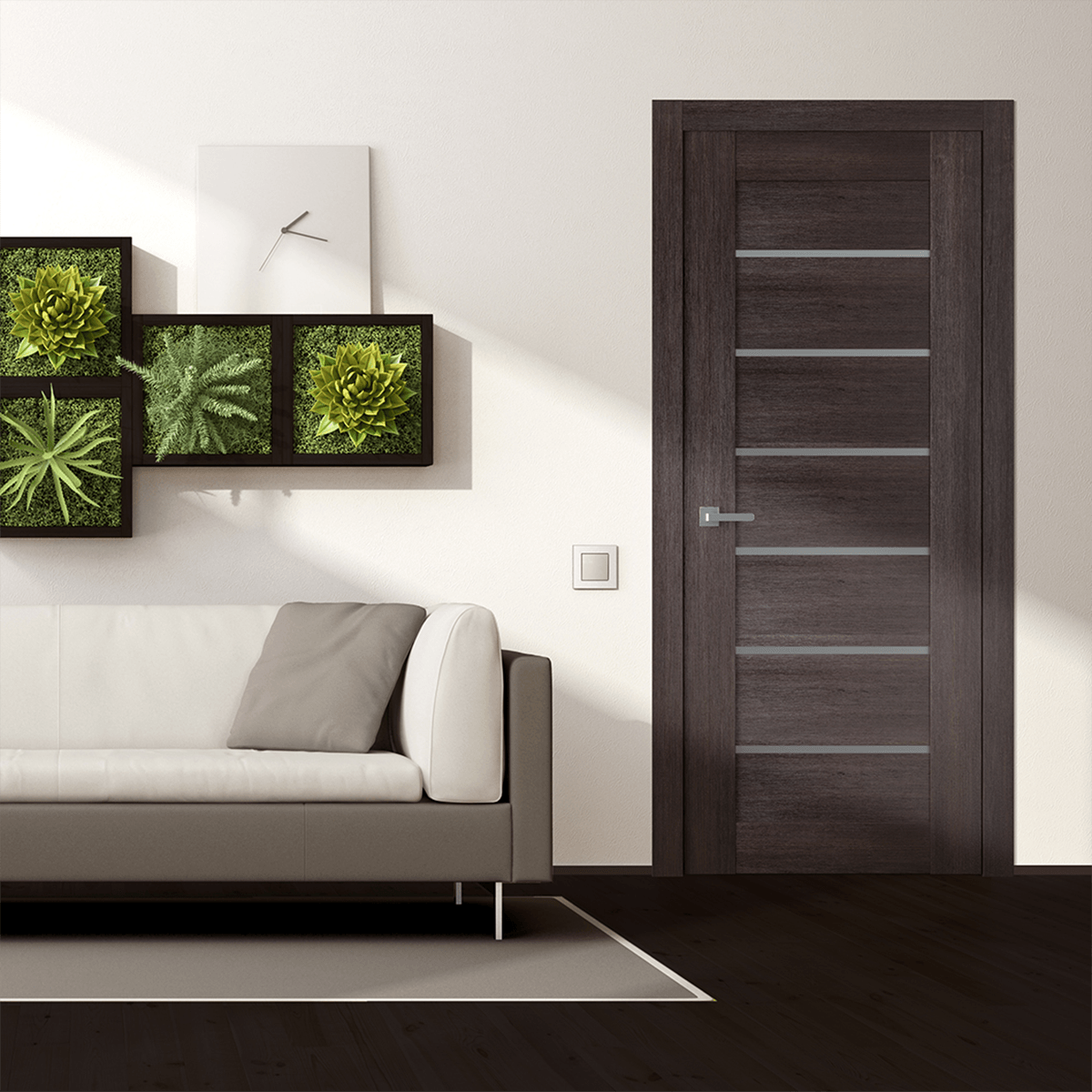 AVON 07-02 VETRO VERALINGA OAK DOUBLE BELLDINNI MODERN INTERIOR DOOR - 3