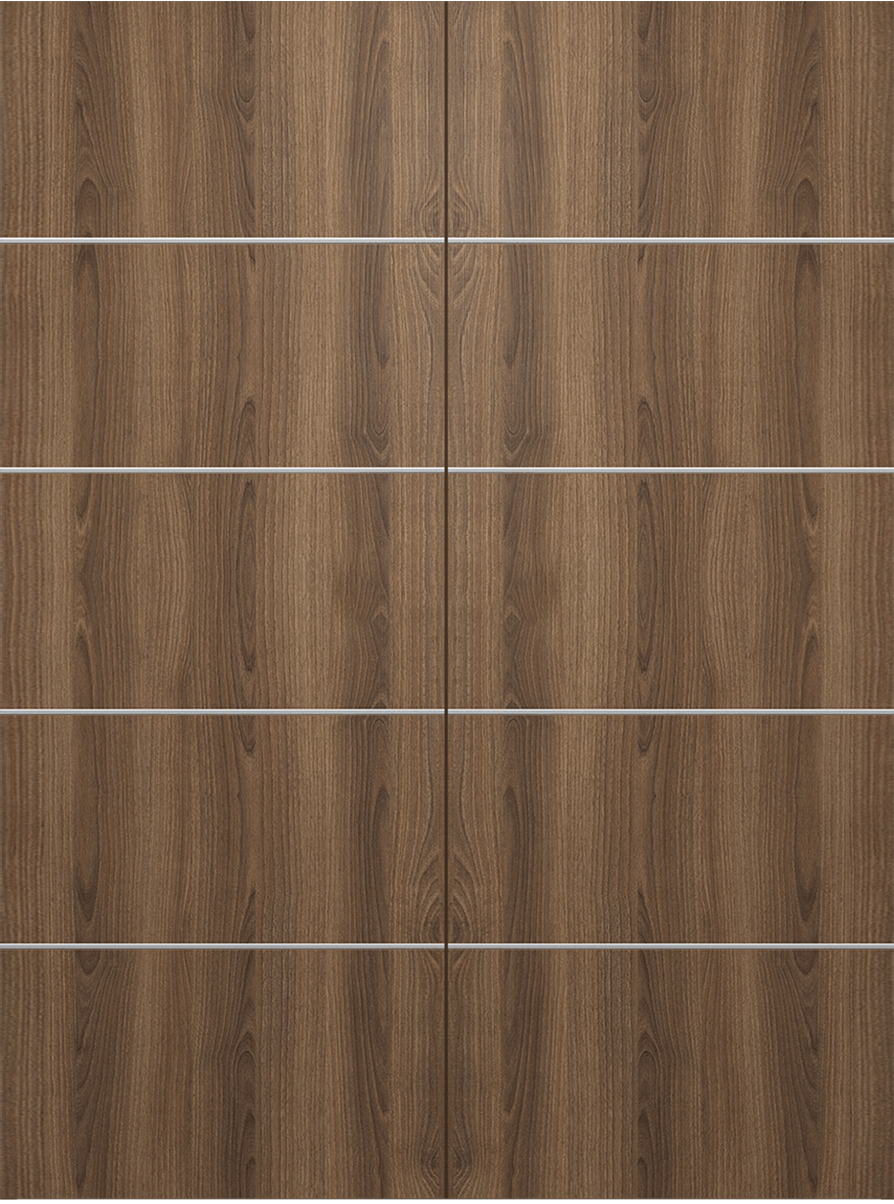 OPTIMA 4H PECAN NUTWOOD DOUBLE MAGIC DOORS BELLDINNI MODERN INTERIOR DOOR - 2