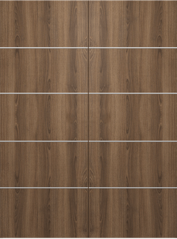 OPTIMA 4H PECAN NUTWOOD DOUBLE MAGIC DOORS BELLDINNI MODERN INTERIOR DOOR - 2