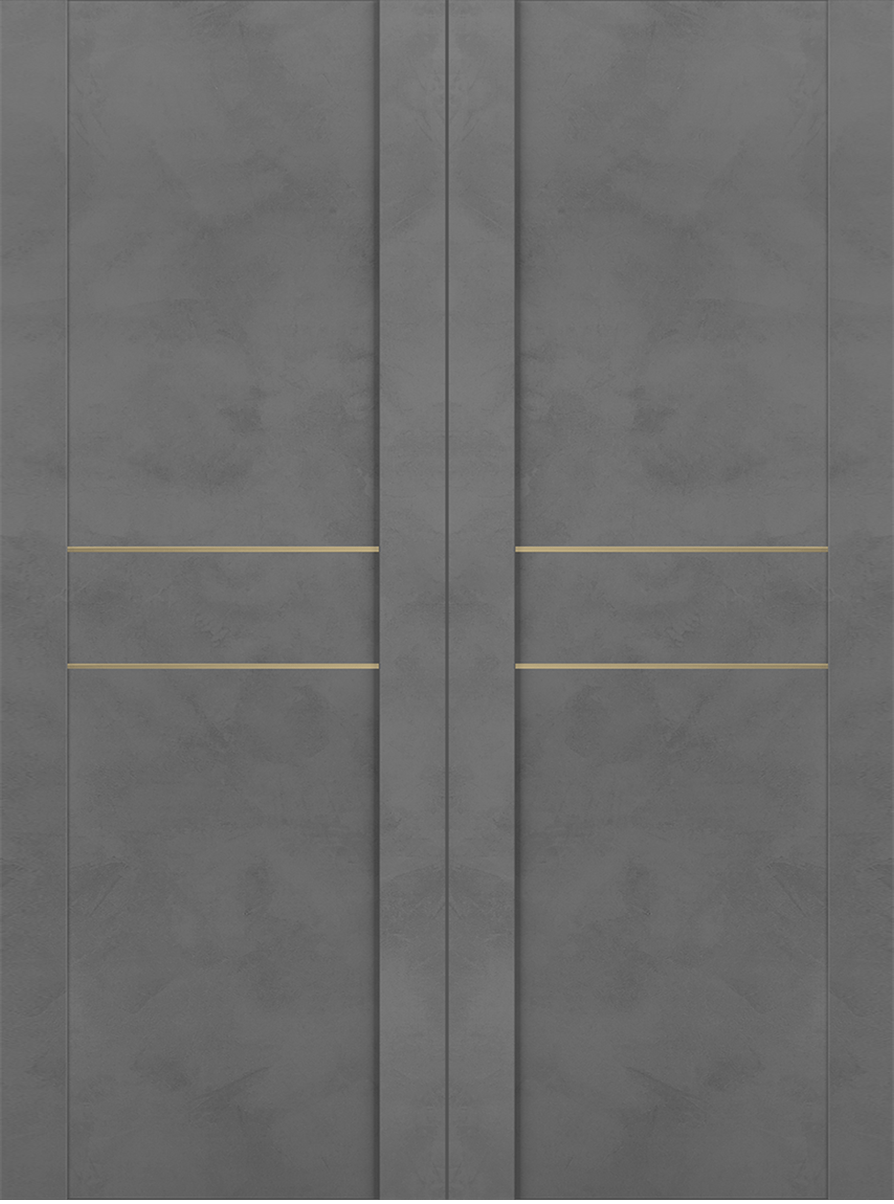 AVON 01 2HN GOLD DARK URBAN DOUBLE INVISIBLE METAL FRAME BELLDINNI MODERN INTERIOR DOOR - 2