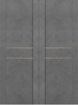 AVON 01 2HN GOLD DARK URBAN DOUBLE INVISIBLE METAL FRAME BELLDINNI MODERN INTERIOR DOOR - 2