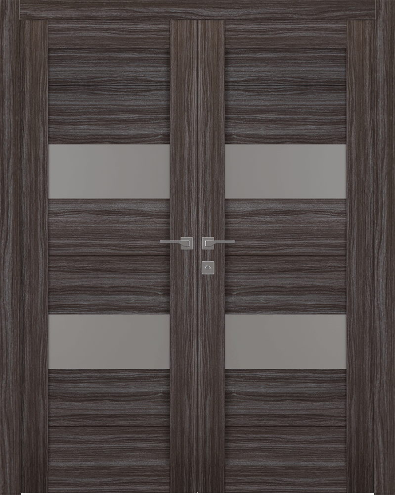 BERTA VETRO GRAY OAK CLOSET BELLDINNI MODERN INTERIOR DOOR - 1