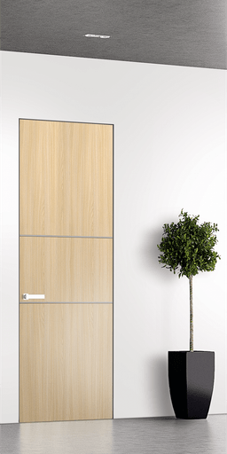 OPTIMA 2H LOIRE ASH INVISIBLE METAL FRAME BELLDINNI MODERN INTERIOR DOOR - 1