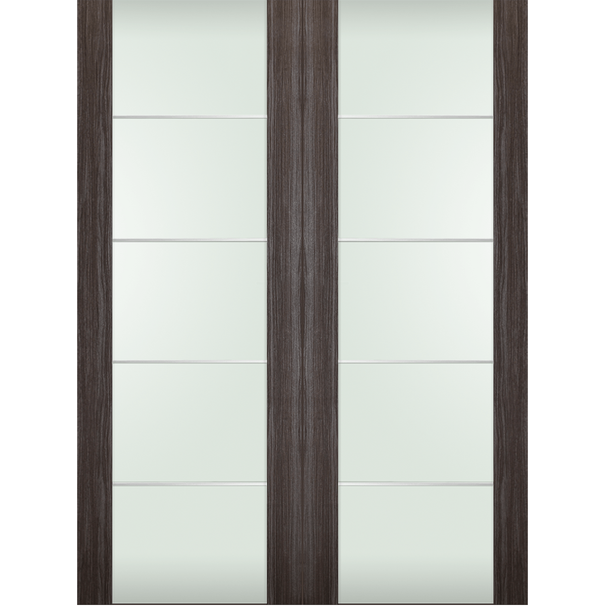 PALLADIO 202 4H VETRO GRAY OAK DOUBLE DOORS BELLDINNI MODERN INTERIOR DOOR - 2