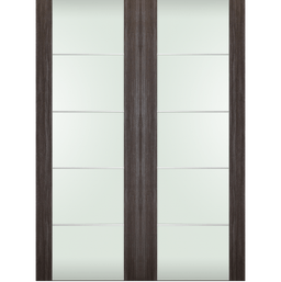 PALLADIO 202 4H VETRO GRAY OAK DOUBLE DOORS BELLDINNI MODERN INTERIOR DOOR - 2