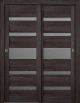 AVON 07-05 VETRO VERALINGA OAK BYPASS BELLDINNI MODERN INTERIOR DOOR - 1