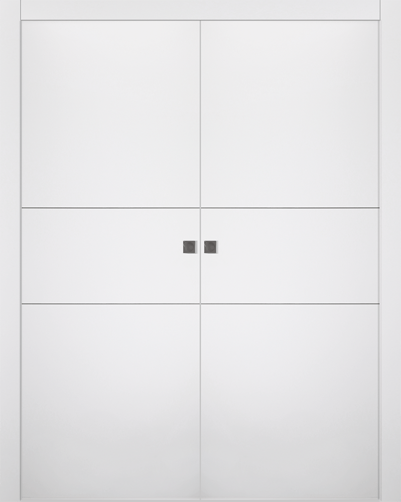 SMART PRO 2H POLAR WHITE DOUBLE POCKET BELLDINNI MODERN INTERIOR DOOR - 1