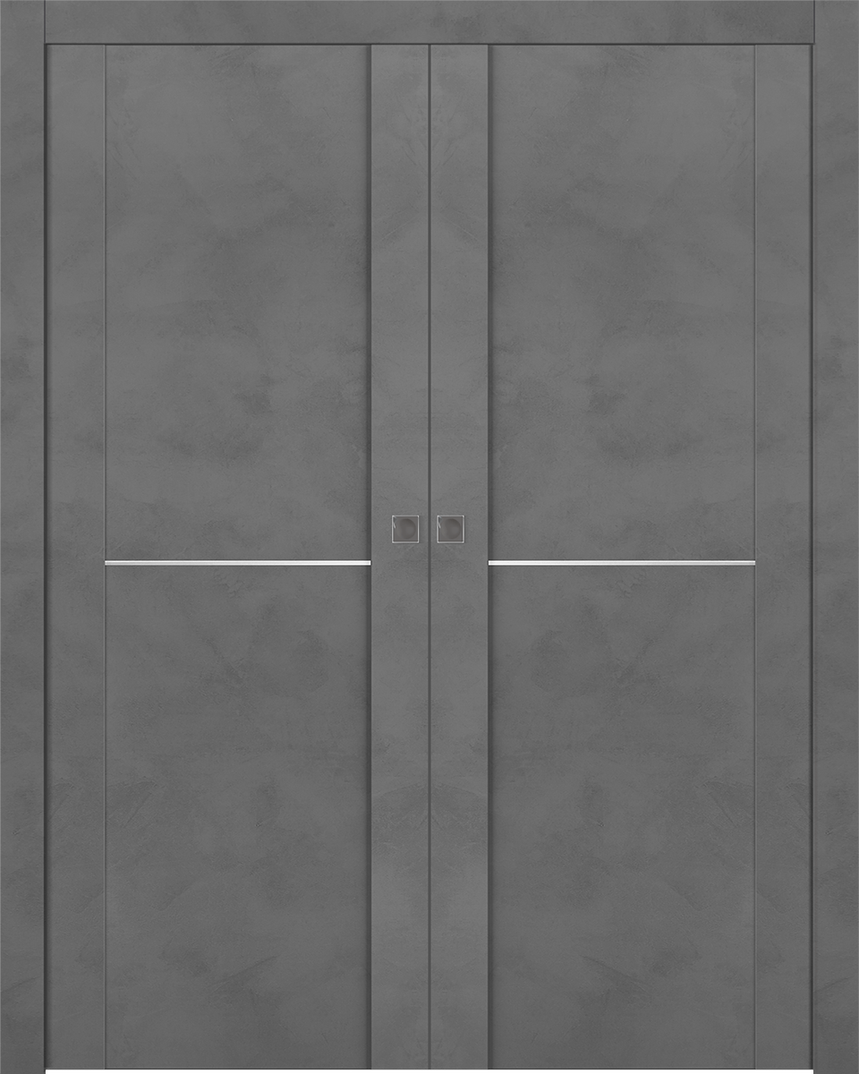 AVON 01 1H DARK URBAN DOUBLE POCKET DOORS BELLDINNI MODERN INTERIOR DOOR - 1